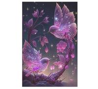 Oiseau Mignon Puzzle De 1000 Pièces en Bois pour Enfants Adultes, Puzzles en Matériau Recyclé De Qualité Supérieure 78×53cm