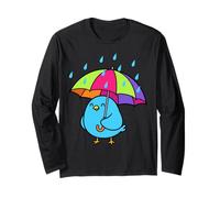 Oiseau Mignon sous Parapluie Cadeau Graphique pour Hommes, Femmes, Enfants Manche Longue