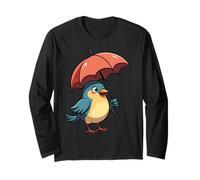 Oiseau Mignon sous Parapluie Cadeau Graphique pour Hommes, Femmes, Enfants Manche Longue