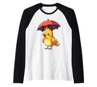 Oiseau Mignon sous Parapluie Cadeau Graphique pour Hommes, Femmes, Enfants Manche Raglan