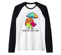 Oiseau Mignon sous Parapluie Cadeau Graphique pour Hommes, Femmes, Enfants Manche Raglan