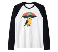 Oiseau Mignon sous Parapluie Cadeau Graphique pour Hommes, Femmes, Enfants Manche Raglan