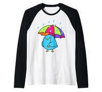Oiseau Mignon sous Parapluie Cadeau Graphique pour Hommes, Femmes, Enfants Manche Raglan