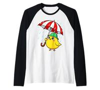 Oiseau Mignon sous Parapluie Cadeau Graphique pour Hommes, Femmes, Enfants Manche Raglan