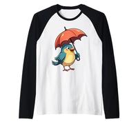 Oiseau Mignon sous Parapluie Cadeau Graphique pour Hommes, Femmes, Enfants Manche Raglan