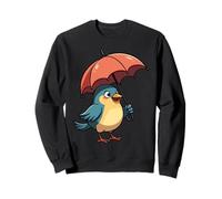 Oiseau Mignon sous Parapluie Cadeau Graphique pour Hommes, Femmes, Enfants Sweatshirt
