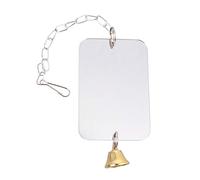 Oiseau Miroir avec Cloche Cage à Oiseaux Miroir Animal de Compagnie Cage à Oiseaux Suspendu Jouet Interactif Perroquet Jouet pour Perroquet Cacatoès Perruche Calopsitte