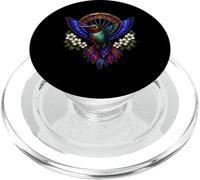 Oiseau mosaïque Florale Colibri vitrail PopSockets PopGrip pour MagSafe