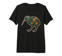 Oiseau mosaïque Kiwi géométrique T-Shirt Haut de Gamme