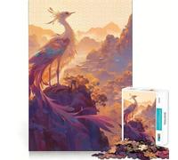 Oiseau Mythique au Sommet d'une Montagne Puzzle de 1000 pièces pour Adultes Jeu de réflexion et de Concentration Jeu Silencieux et Amusant Bords serrés pour Les vœux du Père Noël