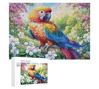 Oiseau Mythique coloré sur la Route Ancienne Puzzle 300 Pièces pour Adultes Session Puzzle Exercice du Cerveau Cadeau pour Passionnés 300 PCS