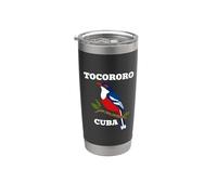 Oiseau national de Tocororo, Cuba Gobelet isotherme en acier inoxydable double paroi