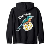 Oiseau National du Nicaragua, Motif Floral Guardabarranco Sweat à Capuche