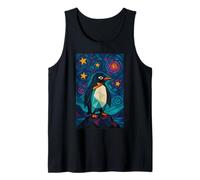 Oiseau Peinture Art Starry Wildlife Glacier Mignon Pingouin Débardeur