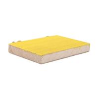 Oiseau Perche Stand en Bois Naturel Rough Plate-Forme Jouet Terrain De Jeux Patte De Meulage Propre Givré Conseil pour Pet Perroquet Hamster Écureuil(Yellow)