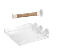 Oiseau Perchoir pour fenêtre Support de fixation de fenêtre portable avec | Perchoir de douche perruche mural adapté pour miroir cage salle de bain voiture voyage perruche calopsitte conure agap