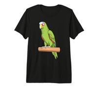 Oiseau Perroquet à Front Blanc Assis sur Une Branche d'arbre T-Shirt Haut de Gamme