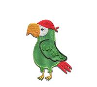oiseau perroquet Animaux pirates - Ecusson thermocollant patches appliques, Taille: 5 x 6,1 cm