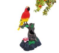 Oiseau perruche parlant - Moineau réaliste activé par le son électrique | Simulation interactive et mignonne, répétition du discours sur une branche d'arbre, bureau, salle de jardin, jouet décoratif é