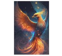 Oiseau phénix 1000 Pièces Puzzle en Bois pour Adultes Enfants, Puzzles Impossible, Jeu D'adresse pour Toute La Famille, 78×53cm