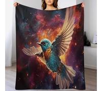 Oiseau Plaid Couverture Polaire, Couvertures en Toute Saison Légère Chaude Douce Moelleuse pour Lit Et Canapé-lit 130×150cm