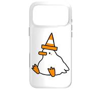 Oiseau potelé Portant Un cône de signalisation drôle Coque pour iPhone 17 Pro Max