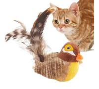 Oiseau Qui Bat - Peluche 14x7cm | Oiseau Gazouillant | Jouets Pour Chats, Jouet Sonore Pour Jeu Interactif, Stimulation Des Instincts De Chasse, Exercice, Stimulation Mentale, Divertissement Pour Anim