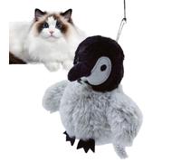 Oiseau Qui Vole Pour Chats - Peluche Pingouin Gazouillant Activé Par Toucher,Jouets Pour Chats Oiseau Avec Ailes Battantes - Pour Chaton Toutes Races Ennui Exercice Chasse Stimulation Poursuite Annive