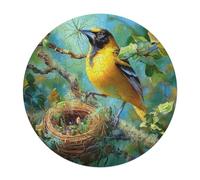 Oiseau Rond Puzzle 120 Pièces pour Adultes Enfants Forme d'animal Pet Oiseau Décompression Progressive Réduction du Stress Cadeau Familial Murale 120 PCS