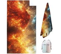 Oiseau Serviette Microfibre XXL 180x80cm, Rouge Serviette Plage Microfibre Adulte Drap de Plage avec Sac de Transport, Sans Sable, Séchage Rapide Portable Beach Towel pour Sport, Piscine, Camping 0D-8