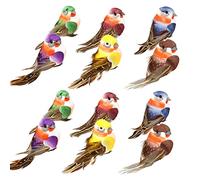 Oiseau Simulation | Miniature Passero coloré Oiseau en Mousse Artificielle, Artisanat Faux Oiseaux pour décoration la Maison, décorations pour fêtes