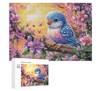 Oiseau sur Brique avec Succulents en Pot Puzzle 300 Pièces pour Adultes Jeu De Société Amélioration De L’Attention Cadeau pour Loisirs 300 PCS