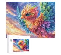 Oiseau sur la Branche en Fleur avec Les Papillons Puzzle 500 Pièces pour Adultes Session Puzzle Exercice du Cerveau Cadeau pour Passionnés 500 PCS