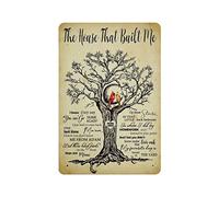 Oiseau sur l'arbre La maison qui m'a construit Ils disent que vous ne pouvez pas rentrer à la maison Rétro Plaque en métal Plaque en étain Accueil Affiches murales Bar Café Salle de bain Cuisine Garag