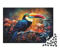 Oiseau Toucan Jungle 1000 Pièces Papier Écologique Puzzle Premium pour Adultes Décompression du Jeu Éducatif Décoration Murale Et Cadeaux Le 38x26cm/1000pcs