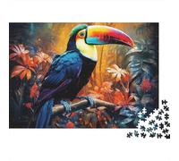 Oiseau Toucan Jungle 1000 Stücke Puzzle 1000 Stücke Recycled Karton Für Erwachsene Brain Training Hochwertige Verarbeitung Farbgenaue Druck 38x26cm/1000pcs