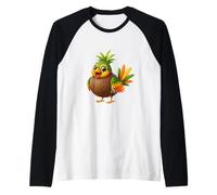 Oiseau Tropical de Noix de Coco Mignon île Animal Art Manche Raglan