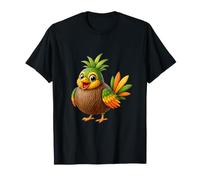Oiseau Tropical de Noix de Coco Mignon île Animal Art T-Shirt