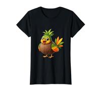 Oiseau Tropical de Noix de Coco Mignon île Animal Art T-Shirt Graphique avec Valeur