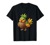 Oiseau Tropical de Noix de Coco Mignon île Animal Art T-Shirt Graphique avec Valeur