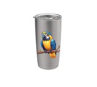 Oiseau tropical exotique - Tarin à poitrine jaune Gobelet isotherme en acier inoxydable double paroi