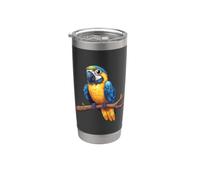 Oiseau tropical exotique - Tarin à poitrine jaune Gobelet isotherme en acier inoxydable double paroi