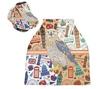 Oiseau Uk Big Ben Housse de Canopée pour Poussette,Siège de Voiture pour Bébé Dais Siège Auto Couverture D'Allaitement Pare-Soleil Respirant Extensible pour Bébé