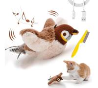 Oiseau Volant Pour Chat, Jouet Interactif pour Chat, Oiseau Battant Interactif avec Mouvement Réaliste, Jouet pour ChatOiseau Qui Vole, Rechargeable Et Lavable Jouet Chats pour Chaton Adulte (1Pcs)