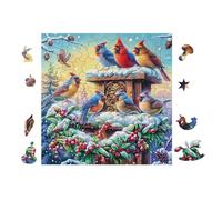 OiseauMaison with Oiseaus 100 Pièces Puzzle Débutant en Voitureton sans Déformation Facile Apprentissage Anti-Stress Passe-Temps Idée Cadeau Saint Valentin Premium 28x28cm