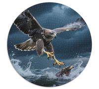 oiseauof Prey, Jeu De Puzzle Rond 1000 Pièces, Activité Apaisante Et Enrichissante, Idéal pour Cadeaux Ou Exposition, Recommandé Dès 14 Ans, 1000pcs (67.5x67.5cm)