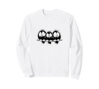 Oiseaux avec Attitude drôle Dessin animé Oiseau Sarcastique Humour Sweatshirt