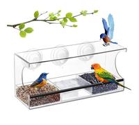 Oiseaux avec fenêtre | Nourriture Anti-déversement pour Oiseaux Amovible pour fenêtre | pour chardonnerets âgés Jardin Appartement