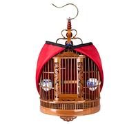 Oiseaux Cages et Accessoires Cage à de Voyage Ancienne Cage à grive en Bambou Cage à sansonnet Grande Cage à Creuse Faite à la Main en Bambou avec Crochet