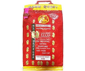 Oiseaux Célestes Riz Thai extra parfumé, Riz Long de Thaïlande, Thai Hom Mali Riz Impérial Extra Parfumé, Récolte Année 2021 5kg (1 sac) (5kg)